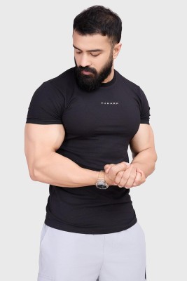 FuaarK Solid Men Crew Neck Black T-Shirt