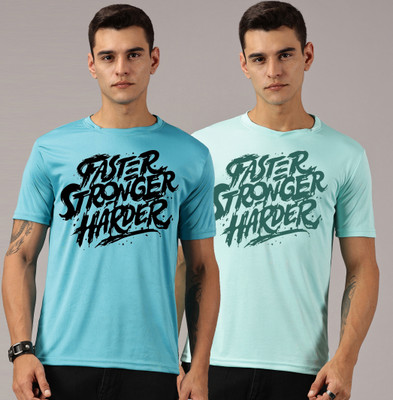 RodZen Printed Men Round Neck Multicolor T-Shirt