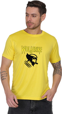 ARTIYAN Graphic Print Men Round Neck Yellow T-Shirt