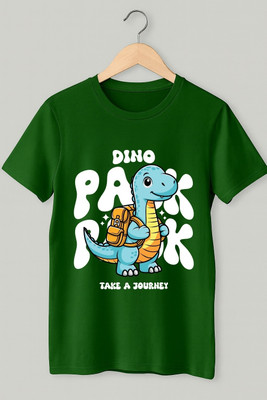 FASHIENT Printed Men Crew Neck Green T-Shirt