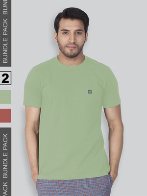 Lux Nitro Solid Men Round Neck Multicolor T-Shirt