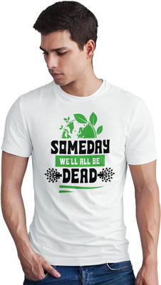 Seek Buy Love Printed Men Round Neck White T-Shirt