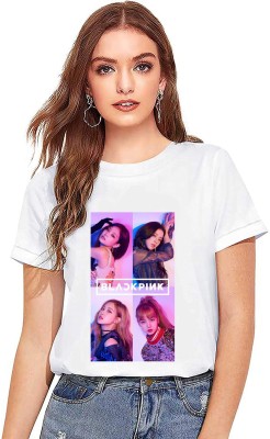 Think Tech Graphic Print Women Round Neck White T-Shirt