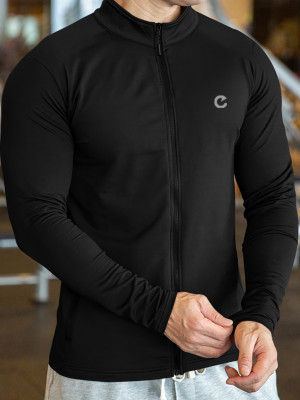 EyeBogler Solid Men High Neck Black T-Shirt