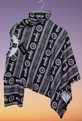 Printcomet Boys & Girls Printed Polyester Regular T Shirt(Black, Pack of 1)