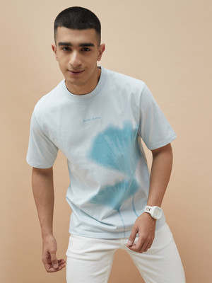 Fame Forever by Lifestyle Printed Men Crew Neck Blue T-Shirt