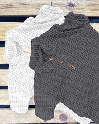 VARIDASHI Solid Men Polo Neck Grey, White T-Shirt