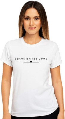 krishiv enterprise Graphic Print Women Round Neck White T-Shirt