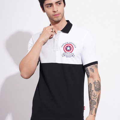 BEING HUMAN Printed Men Polo Neck Multicolor T-Shirt