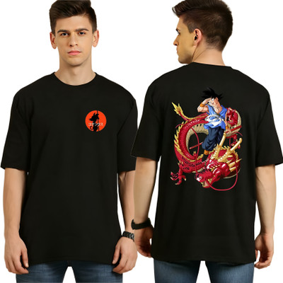 CLOFLIX Printed Men Round Neck Black T-Shirt