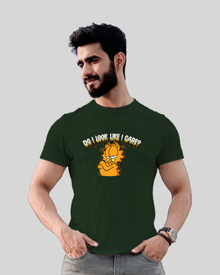 Jack Paris Printed, Typography Men Round Neck Dark Green T-Shirt