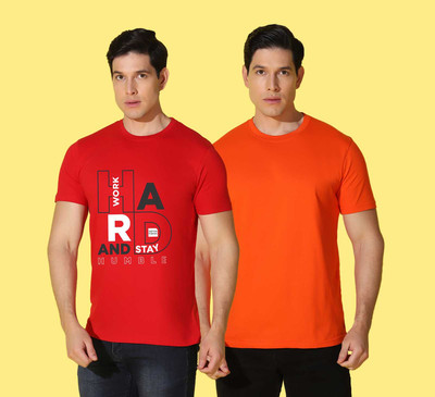WOOSTRO Typography Men Round Neck Multicolor T-Shirt