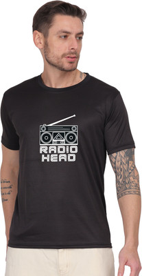 AZAADGARMENT Graphic Print Men Round Neck Black T-Shirt