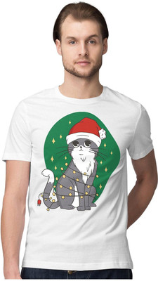 TheFreedomStore Printed Men Round Neck White T-Shirt