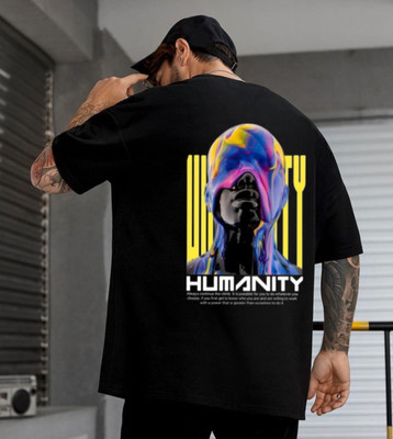 dos herman Printed Men Round Neck Black T-Shirt
