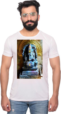 NITYANAND CREATIONS Graphic Print Couple Round Neck White T-Shirt