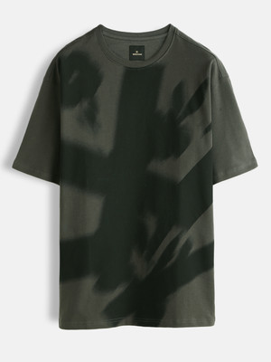 WROGN Printed Men Round Neck Grey T-Shirt