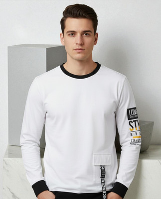 Boldrift Printed Men Round Neck White T-Shirt