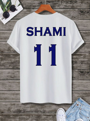 MOON IN Printed, Typography Men Round Neck White T-Shirt