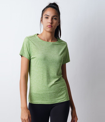 HouseOfCommon Typography Women Round Neck Green T-Shirt