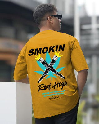 TeeTops Printed Men Round Neck Yellow T-Shirt