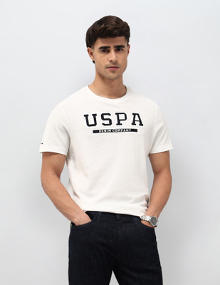 U.S. Polo Assn. Denim Co. Printed Men Crew Neck White T-Shirt