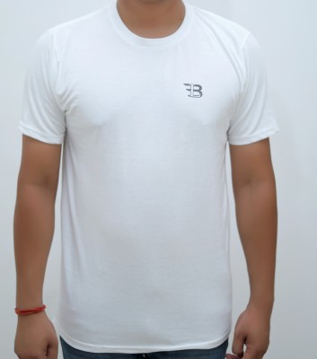 BHAAWAL'S Solid Men Round Neck White T-Shirt