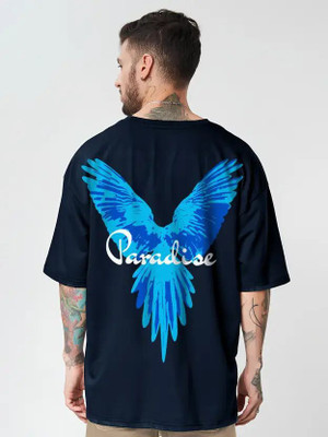 Qualitycreation Typography Men Round Neck Black T-Shirt