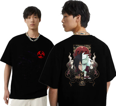 KART BLACK Solid Men Round Neck Black T-Shirt