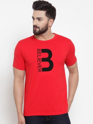 jorkk Printed Men Round Neck Red T-Shirt