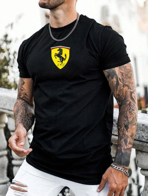 Magneto Printed Men Round Neck Black T-Shirt