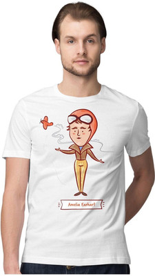 TheFreedomStore Graphic Print Men Round Neck White T-Shirt