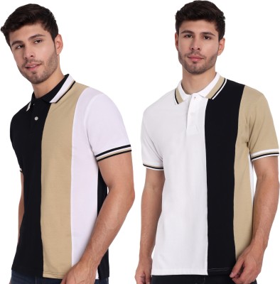 CLOTHEIST Solid Men Polo Neck Multicolor T-Shirt