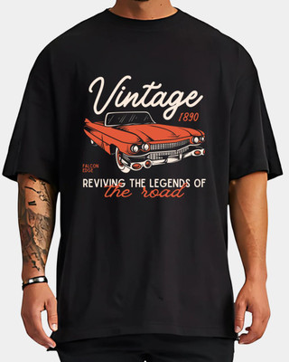 falconedge Graphic Print Men Crew Neck Black T-Shirt