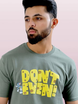 Reva creation Printed Men Round Neck Green T-Shirt