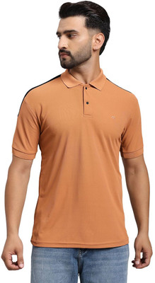 MONTCLAIR Solid Men Polo Neck Brown T-Shirt