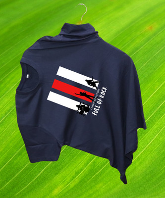 CammyleonStore Printed Men Round Neck Navy Blue T-Shirt