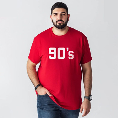 Toodlplus Solid Men Round Neck Red T-Shirt