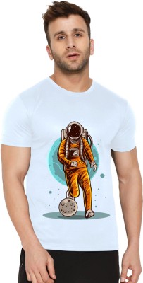 Shubham designer gallery Printed Men Round Neck White T-Shirt