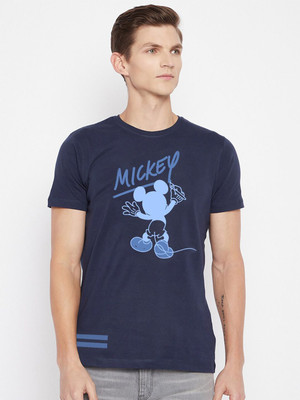 Kook N Keech Disney Graphic Print Men Round Neck Blue T-Shirt
