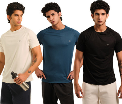 Sirtex Eazy Solid Men Round Neck White T-Shirt