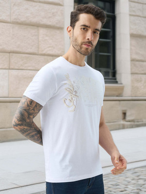 Status Quo Printed Men Round Neck White T-Shirt