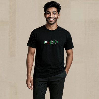 Rimore Clothing Printed Men Round Neck Black T-Shirt