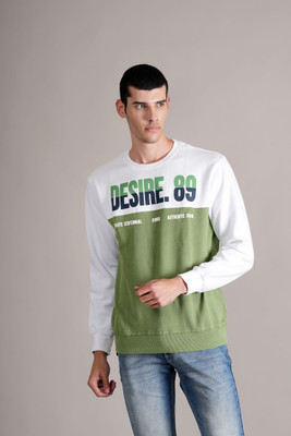 CANTABIL Printed Men Round Neck Green T-Shirt