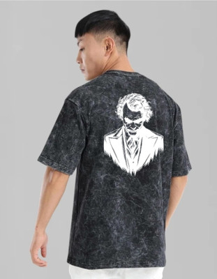 Hoffbuddy Graphic Print, Washed Men Crew Neck Black T-Shirt