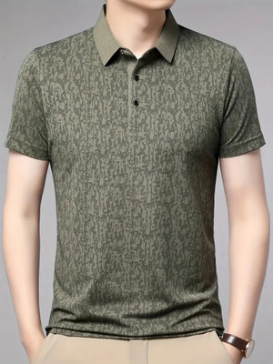 ENDGAME Printed Men Polo Neck Green T-Shirt