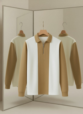 GEEZY Printed Men Polo Neck Multicolor T-Shirt