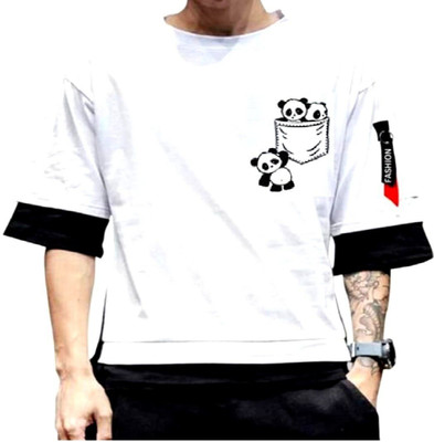 SAHAL FASHION Graphic Print Men Round Neck White T-Shirt