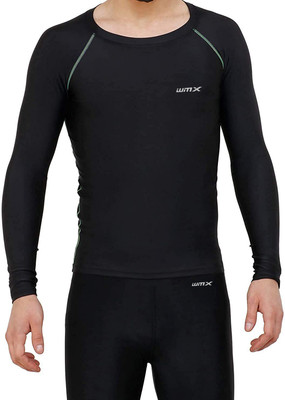 WMX Solid Men Round Neck Black T-Shirt
