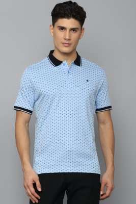 LOUIS PHILIPPE Printed Men Polo Neck Blue T-Shirt